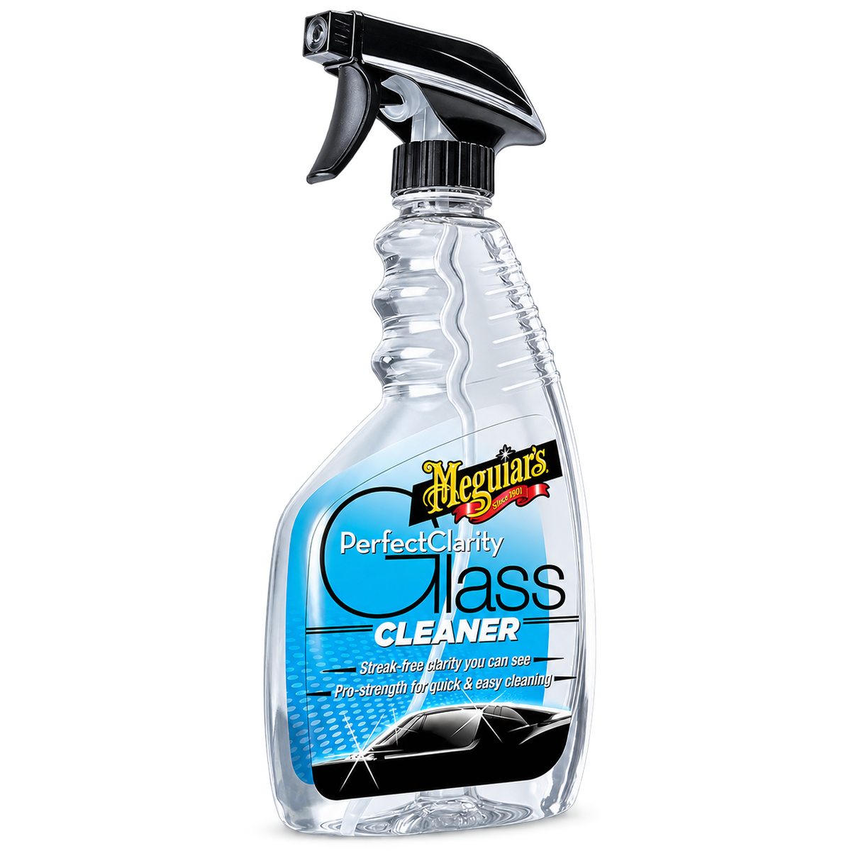 Meguiar's Perfect Clarity Glass Cleaner.